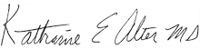 Katharine Alter Signature